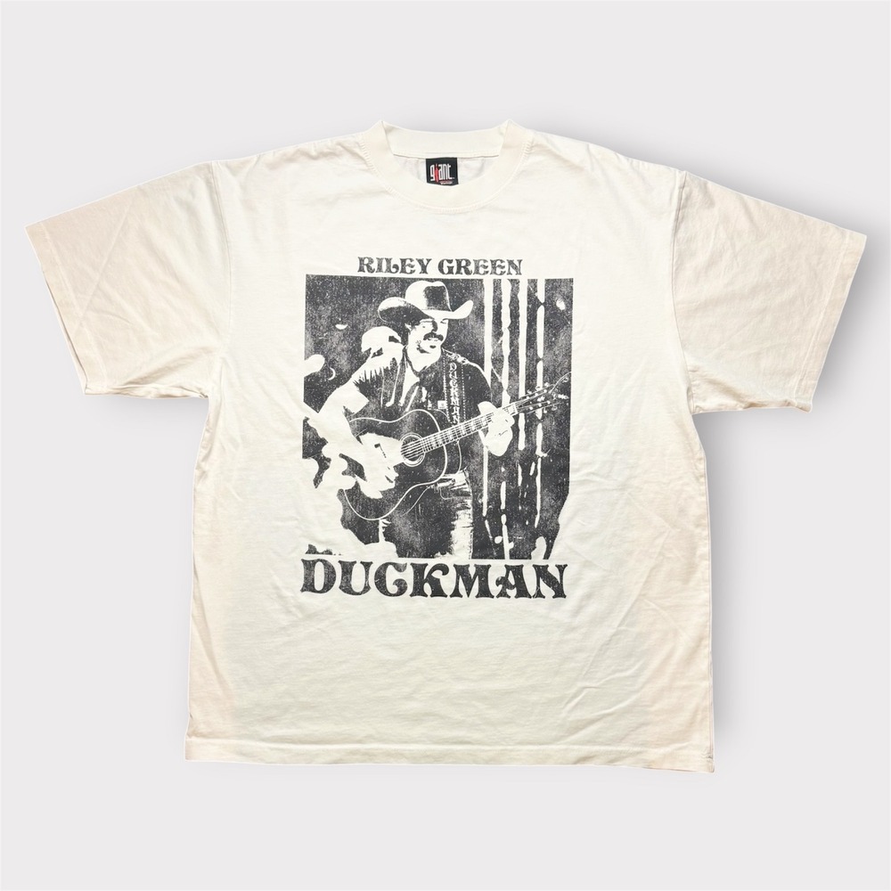 Riley Green Duckman Graphic T-Shirt Giant Vintage Cream Mens XL